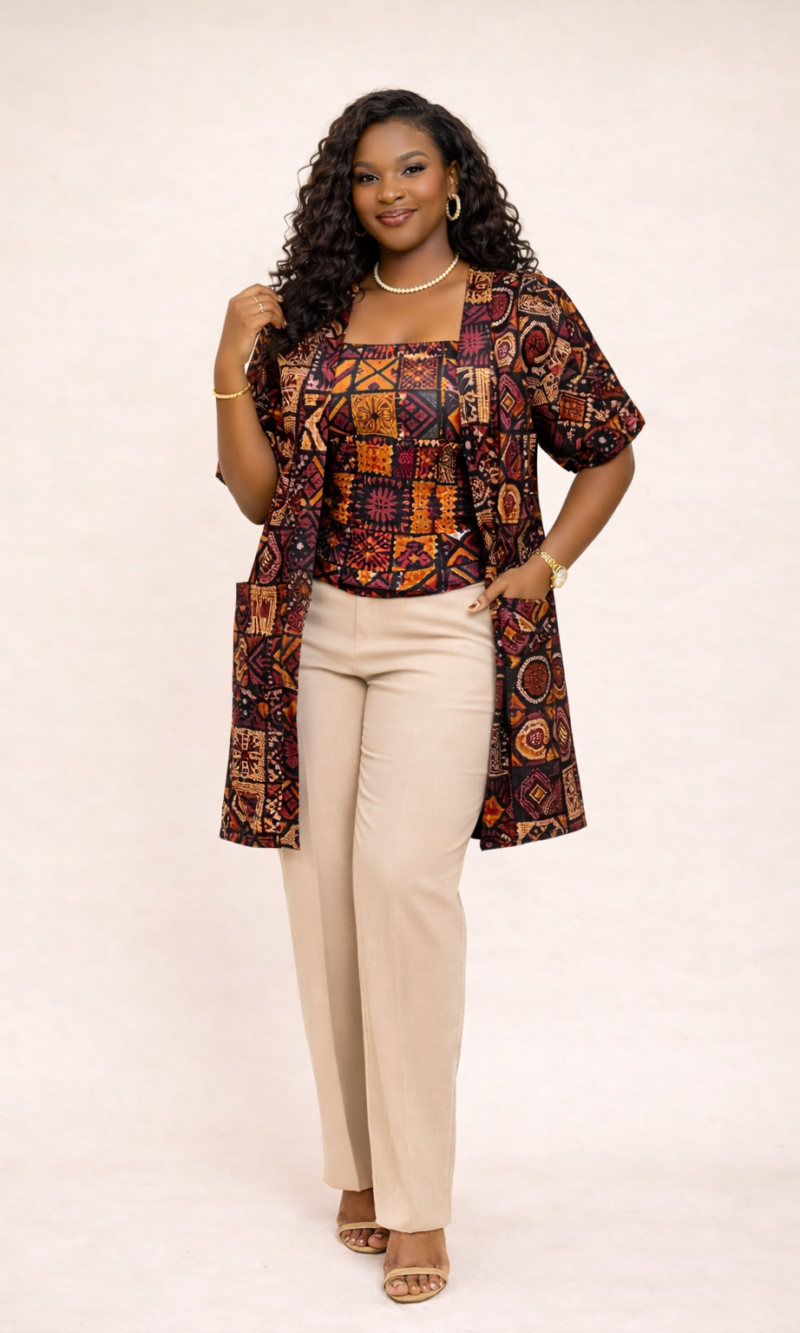 DERA ANKARA 3-PIECE PANT SET - KIMONO, TUBE TOP & PANTS