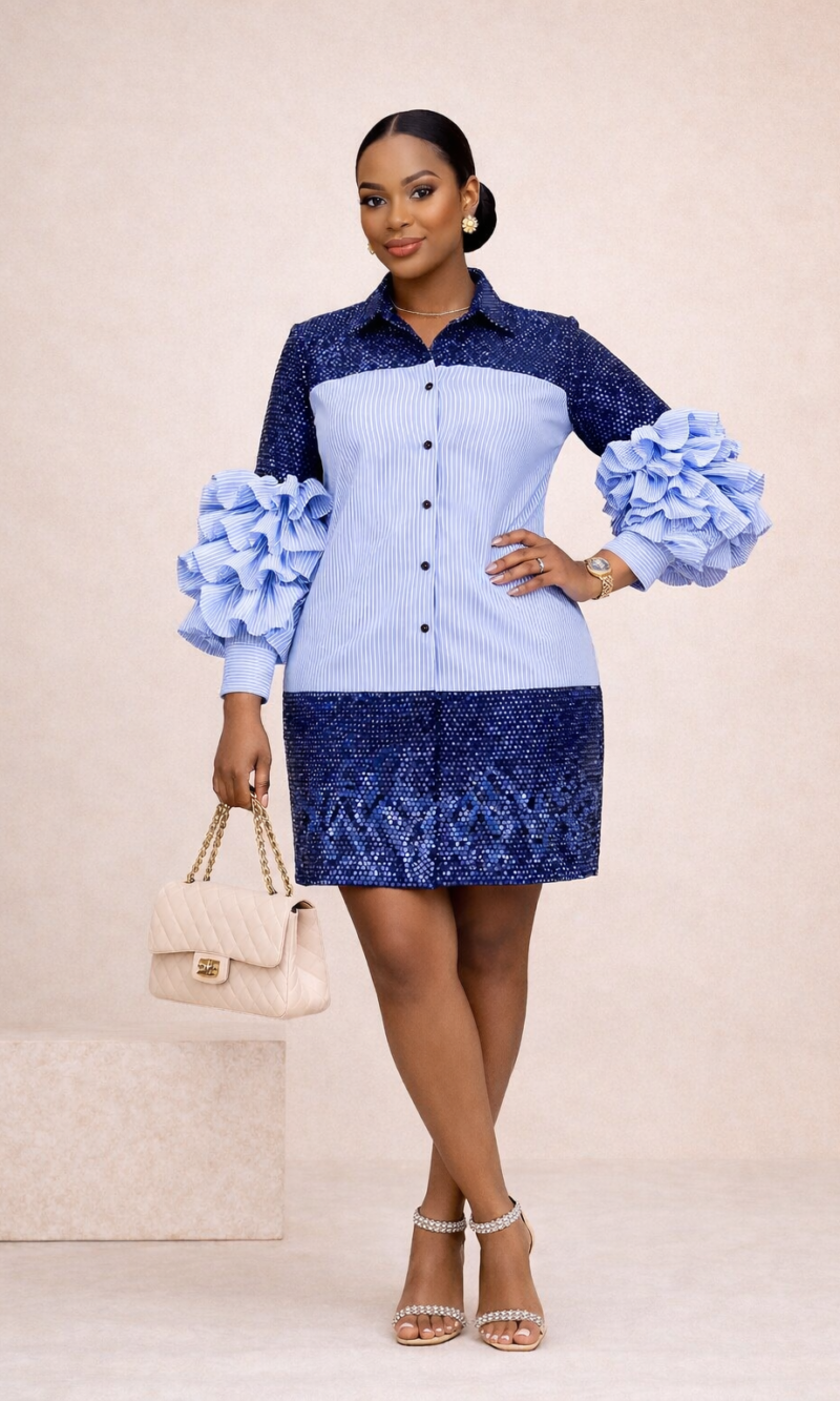 OLIVIA RUFFLE DRESS