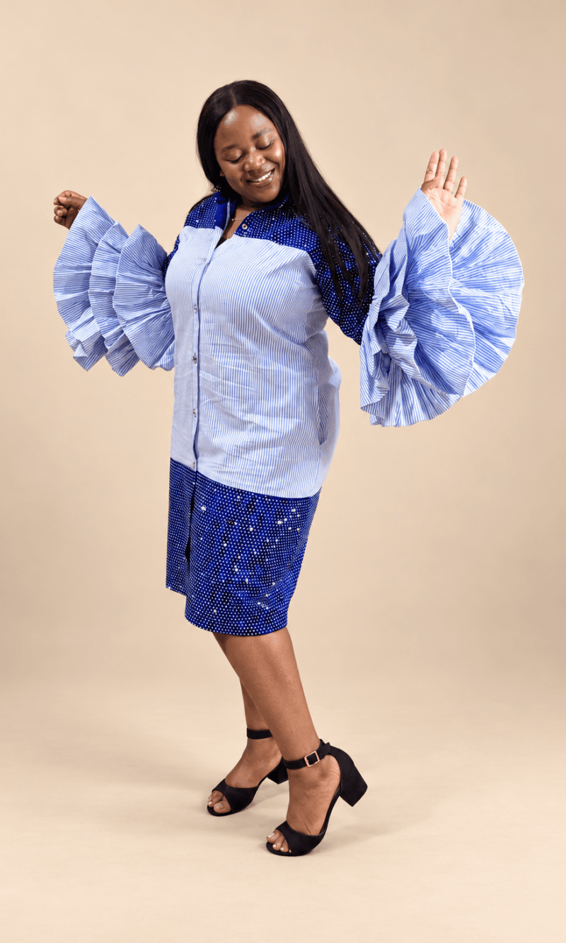 OLIVIA RUFFLE DRESS